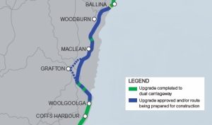 Route of Pacific Highway upgrade