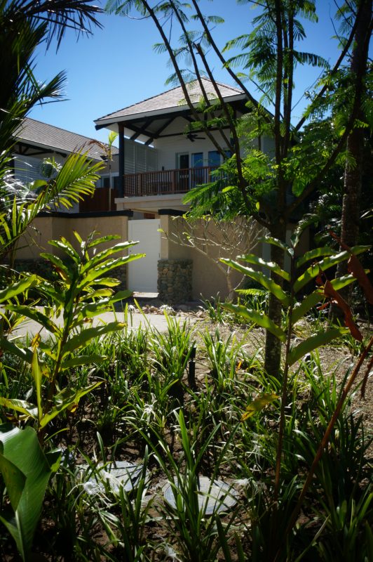 The Kubota sewage treatment plants are discreetly nestled in the gardens beside each villa.