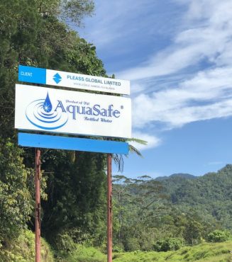 The water bottling facility in Namosi, Fiji is set in a pristine natural environment