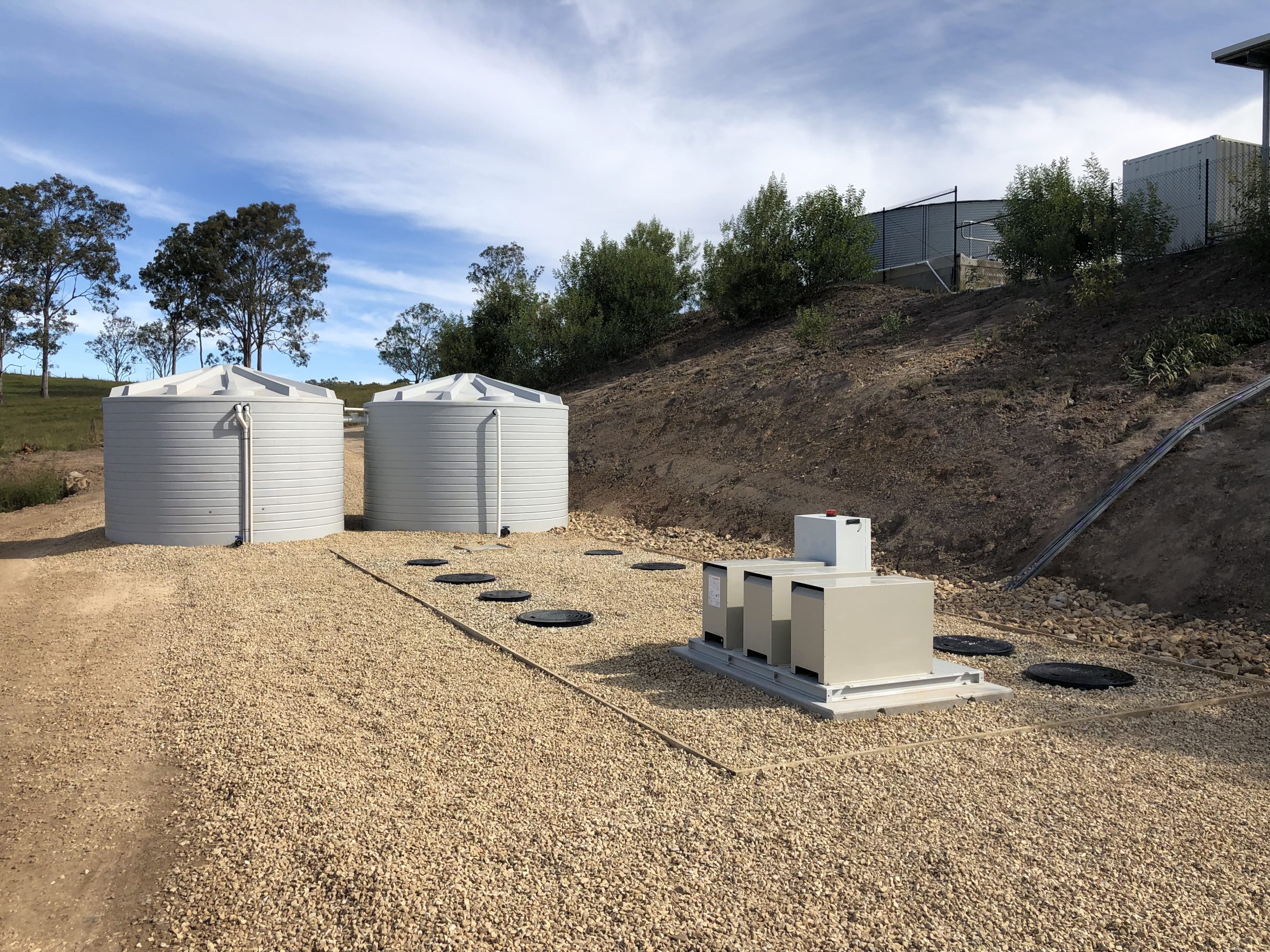 The completed onsite wastewater system is more compact, provides a high level of treatment and is easy to maintain.