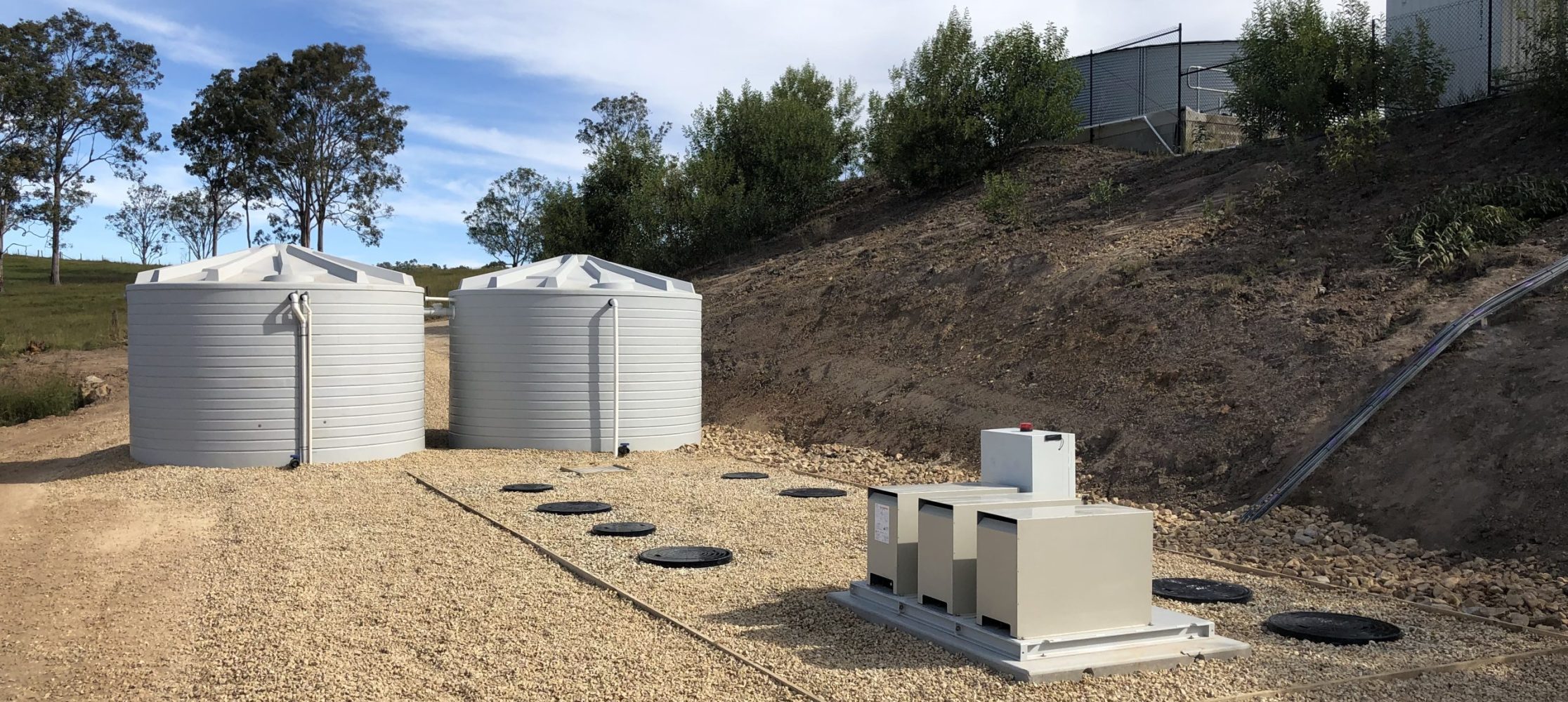 The completed onsite wastewater system is more compact, provides a high level of treatment and is easy to maintain.