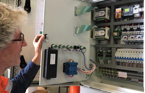 Telemi Monitoring System Installation In A True Water Connectmi Controller improves operational efficiency for wastewater infrastructure