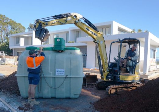 True Water install a Fuji Clean onsite wastewater system for a home in Byron Bay under the authority of the local council.