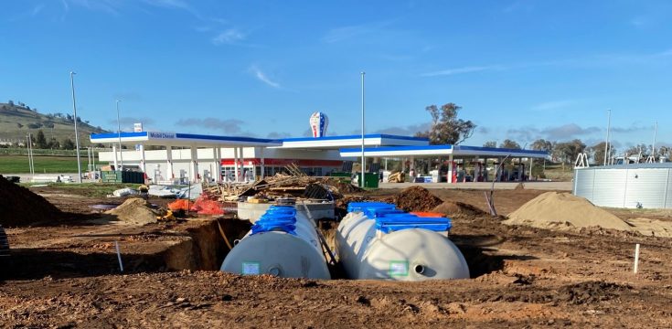 True Water install a packaged sewage treatment plant at the Coolac Service Station on the Hume Highway