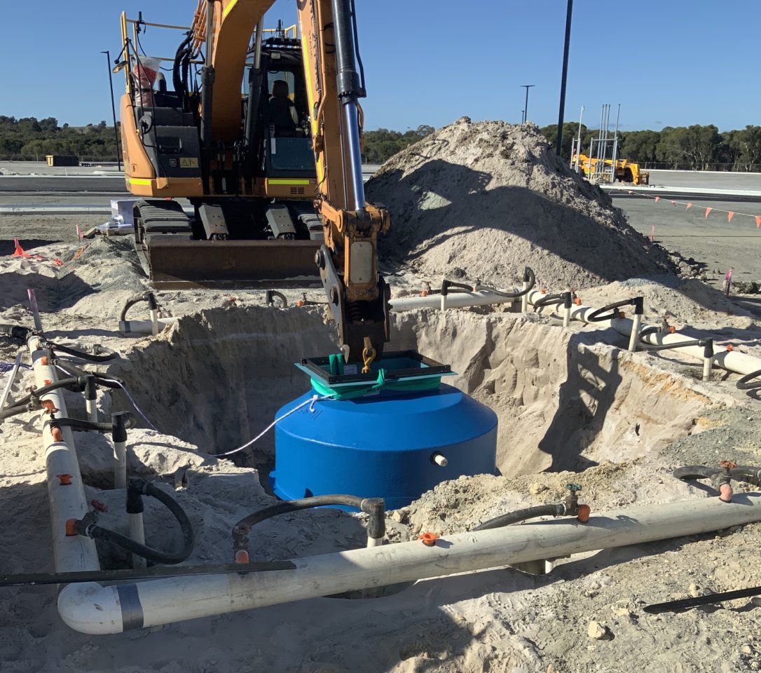 The sewage pumpwell delivers the influent to the Kubota STP for treatment