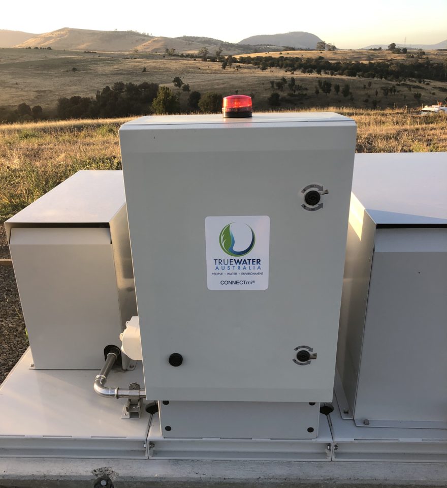 True Water's CONNECTmi controller system regulates the treatment flow with support from the real time monitoring provided by the TELEmi telemetry system installed on the site.