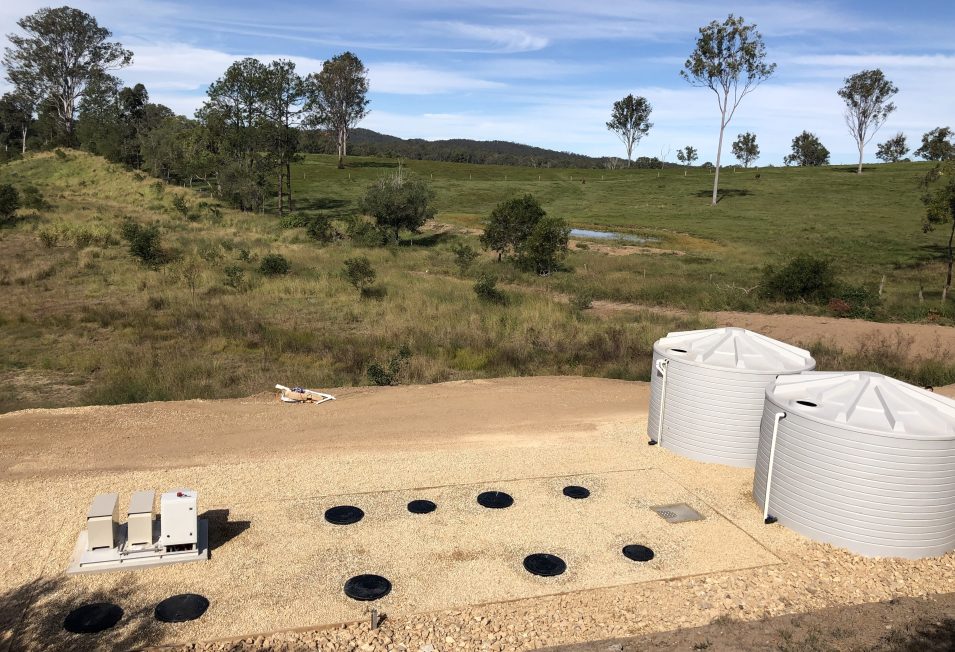 Completed wastewater treatment system at Gunalda Service Station