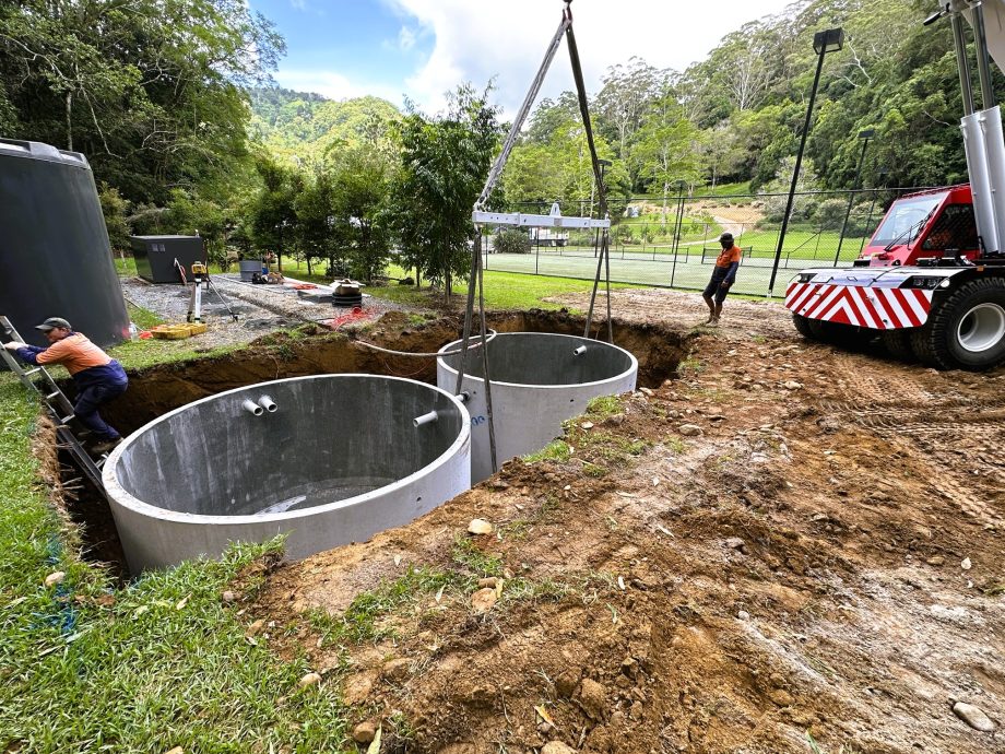 Managing peak wastewater flow was crucial to protecting the pristine environment of Australia's longest-running health retreat.