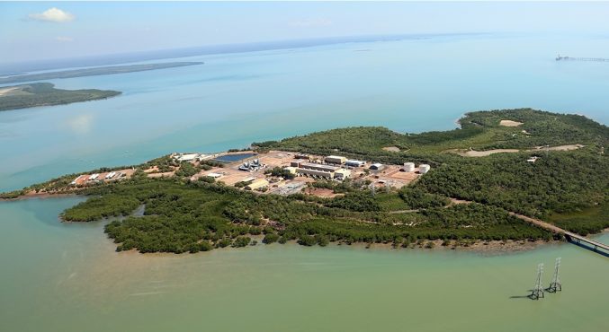 Aerial view of the Territory Generation Channel Island Power Station where True Water installed the sewage treatment system