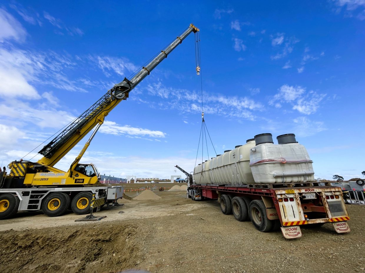 Manufacture of the renewable energy facility WWTP took place prior to transporting it to site for installation.