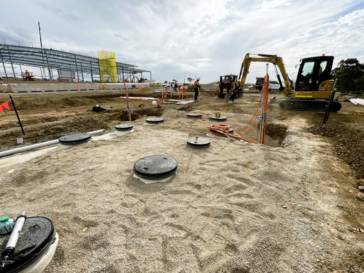 The renewable energy facility WWTP is backfilled.