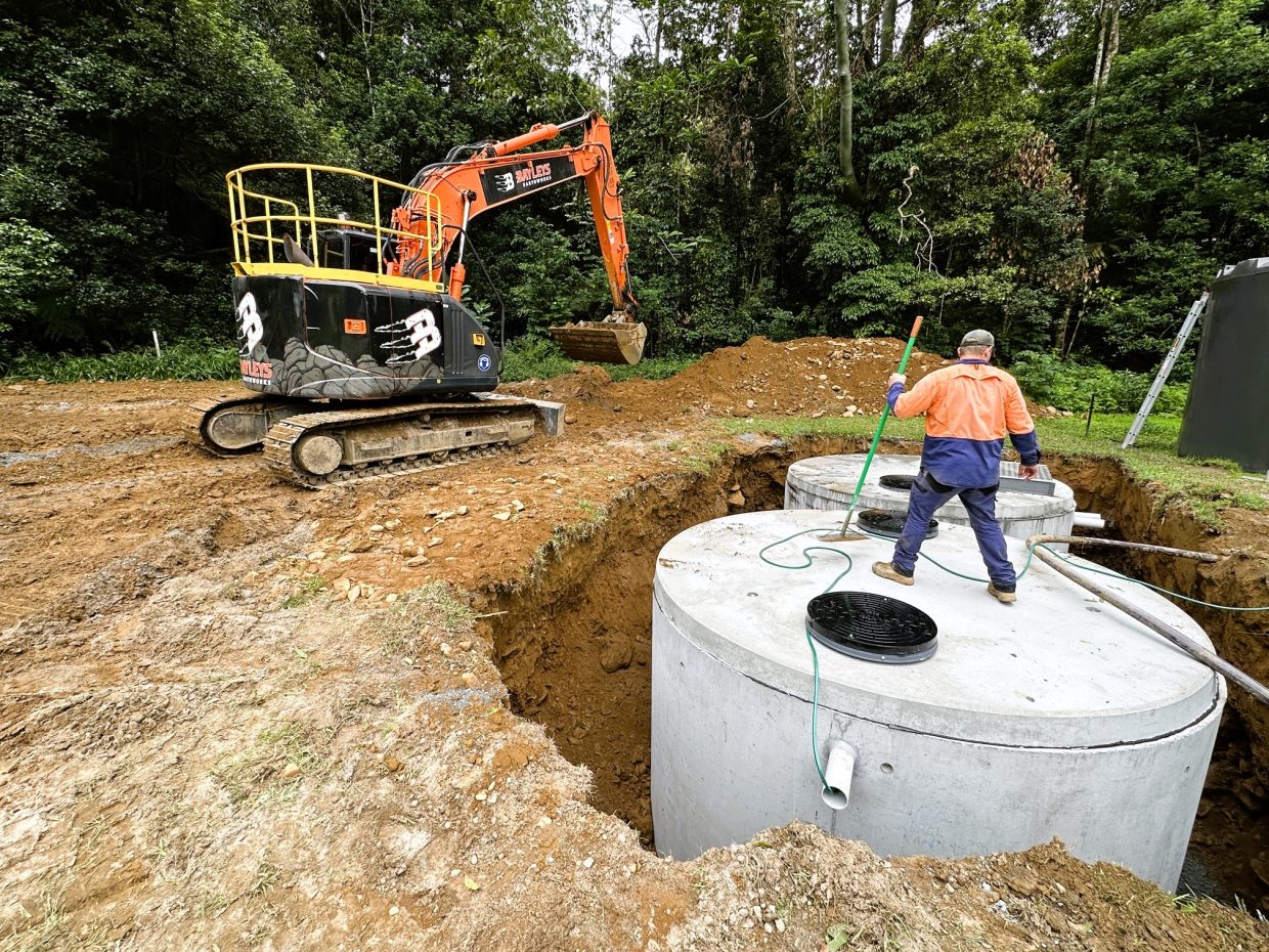 True Water technicians supervised the installation of the EQ tanks.