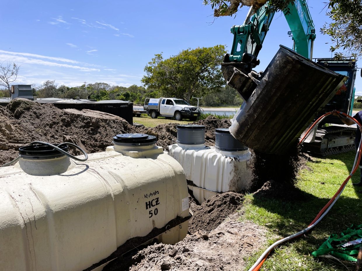 The new WWTP is backfilled.