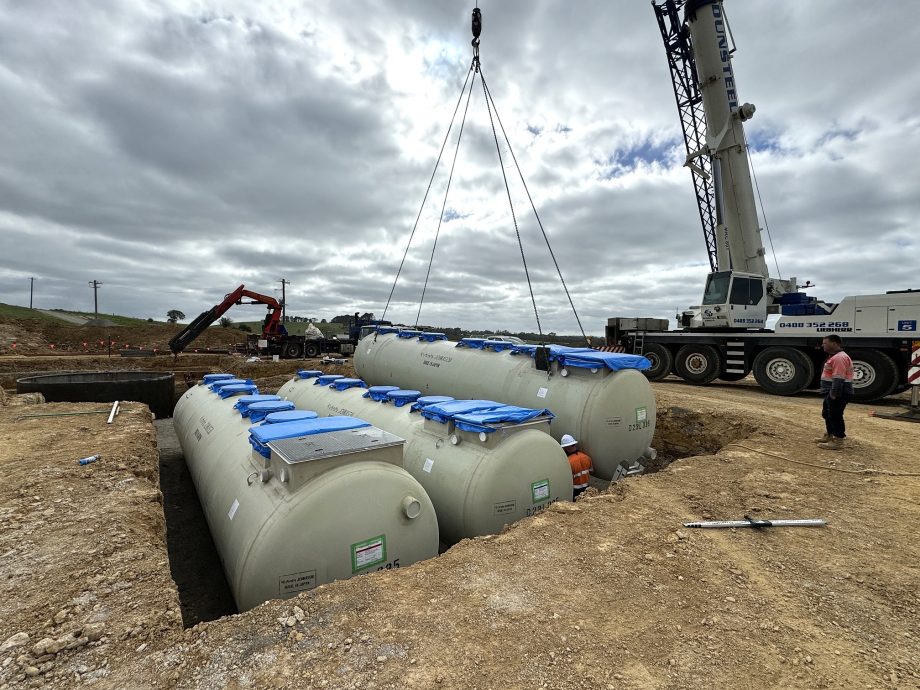 The premanufactured modules are delivered to site ready to be installed as part of the scheme's treatment chain.