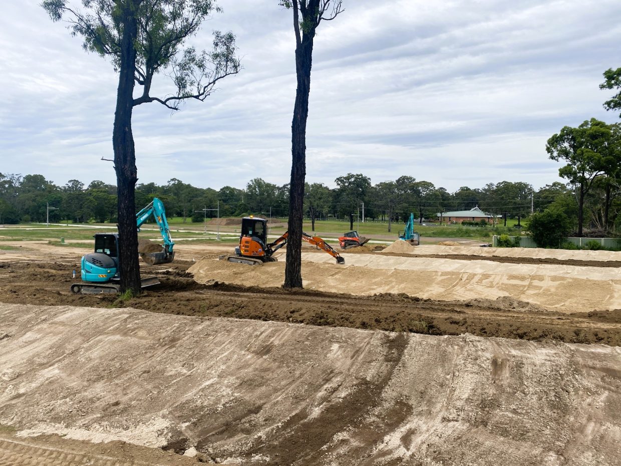 Construction of the Effluent Dispersal System begins.