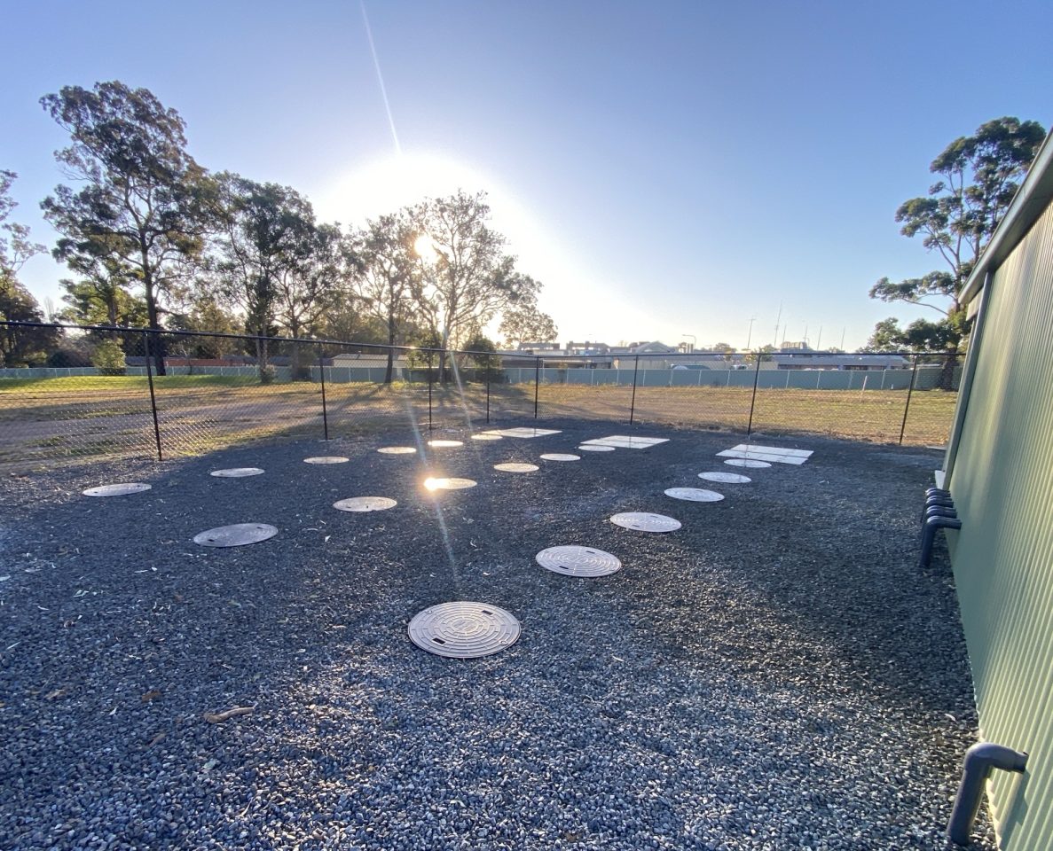 Community wastewater treatment compound that services the Stratford Gardens development