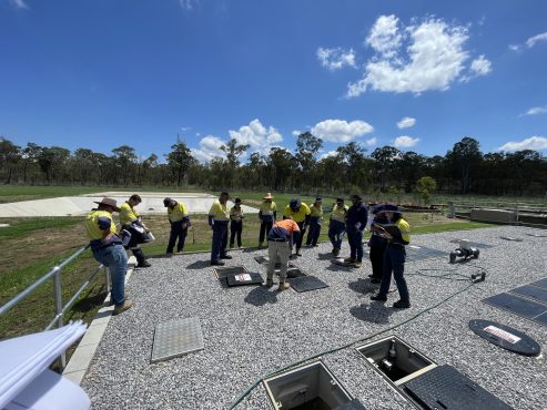 Gladstone Regional Council staff undertaking onsite training with True Water in the day to day operation of the Kubota MBR Membrane Treatment System