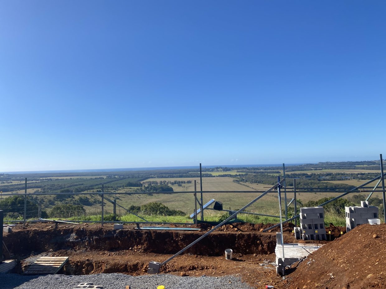 View from home build site in Byron hinterland