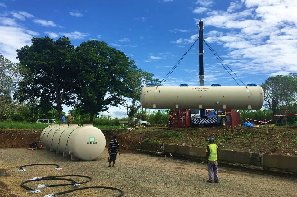 The ground for installation was pre prepared to the specifications provided by True Water.