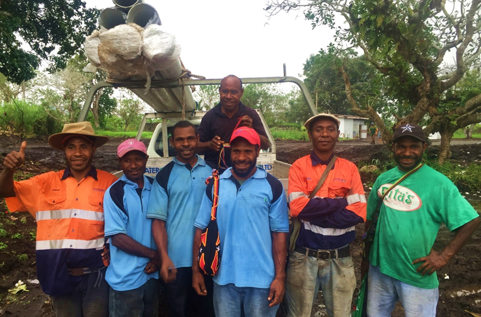 Igam Barracks local maintenance crew during a training session