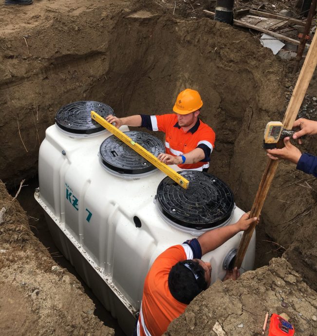 Installation of a Kubota KZ-7 Household Secondary Sewage Treatment System in Fiji